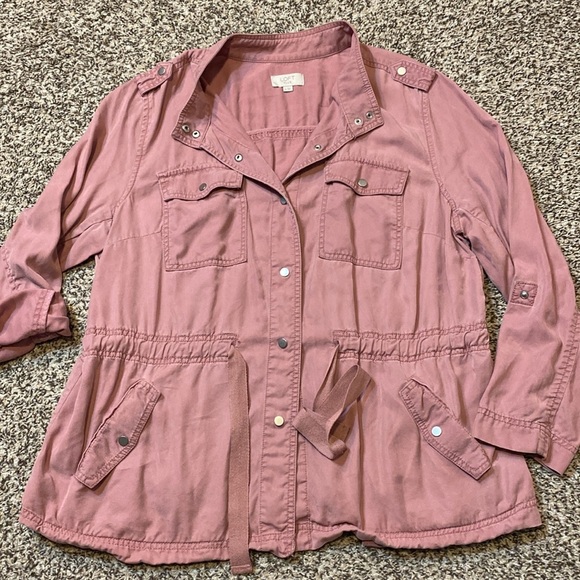 LOFT Dusty Pink 100% Lyocell Utility Jacket - Picture 4 of 8